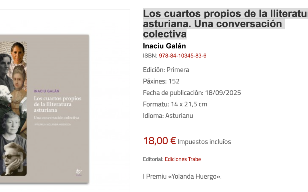 Yá ta nes llibrería el I Premiu Yolanda Huergo