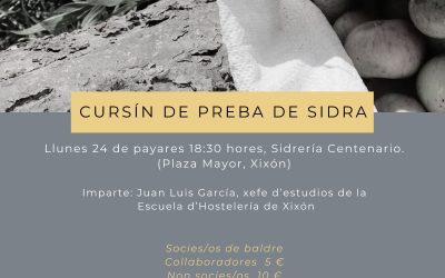 Entamamos un cursín de preba de sidra