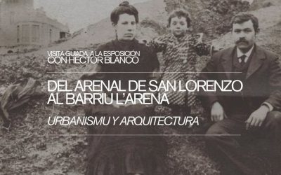 Visitamos la esposición «Del arenal de San Lorenzo al barriu L’Arena. Urbanismu y arquitectura» 